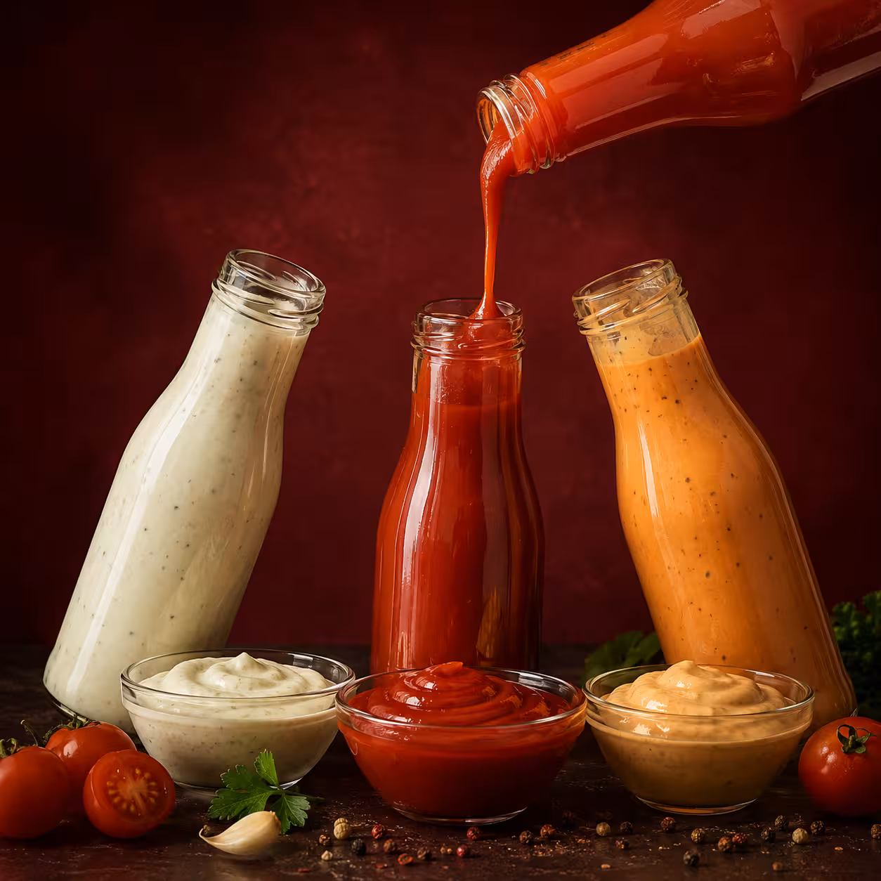 Condiments and sauces range