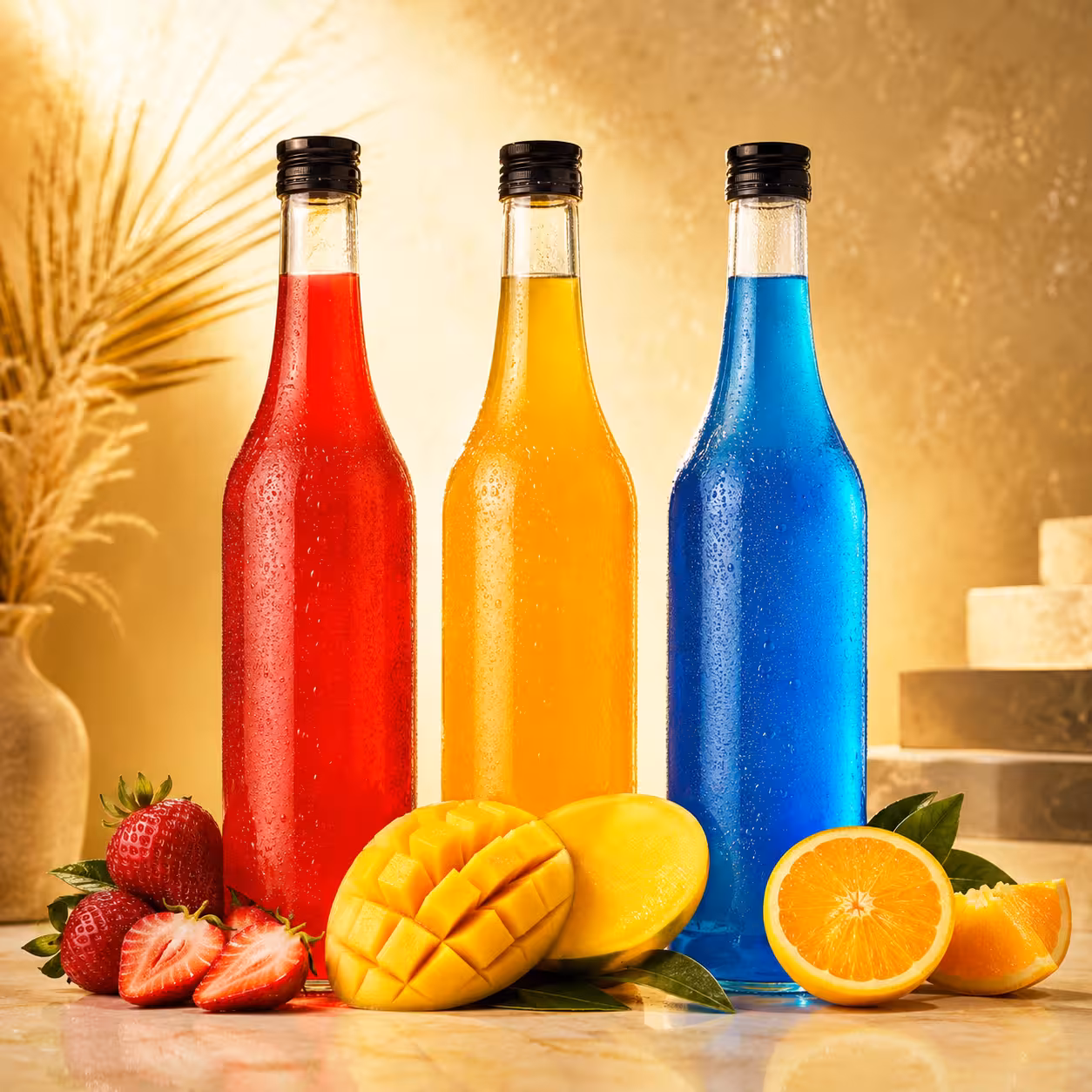 Juice syrups and crushes range