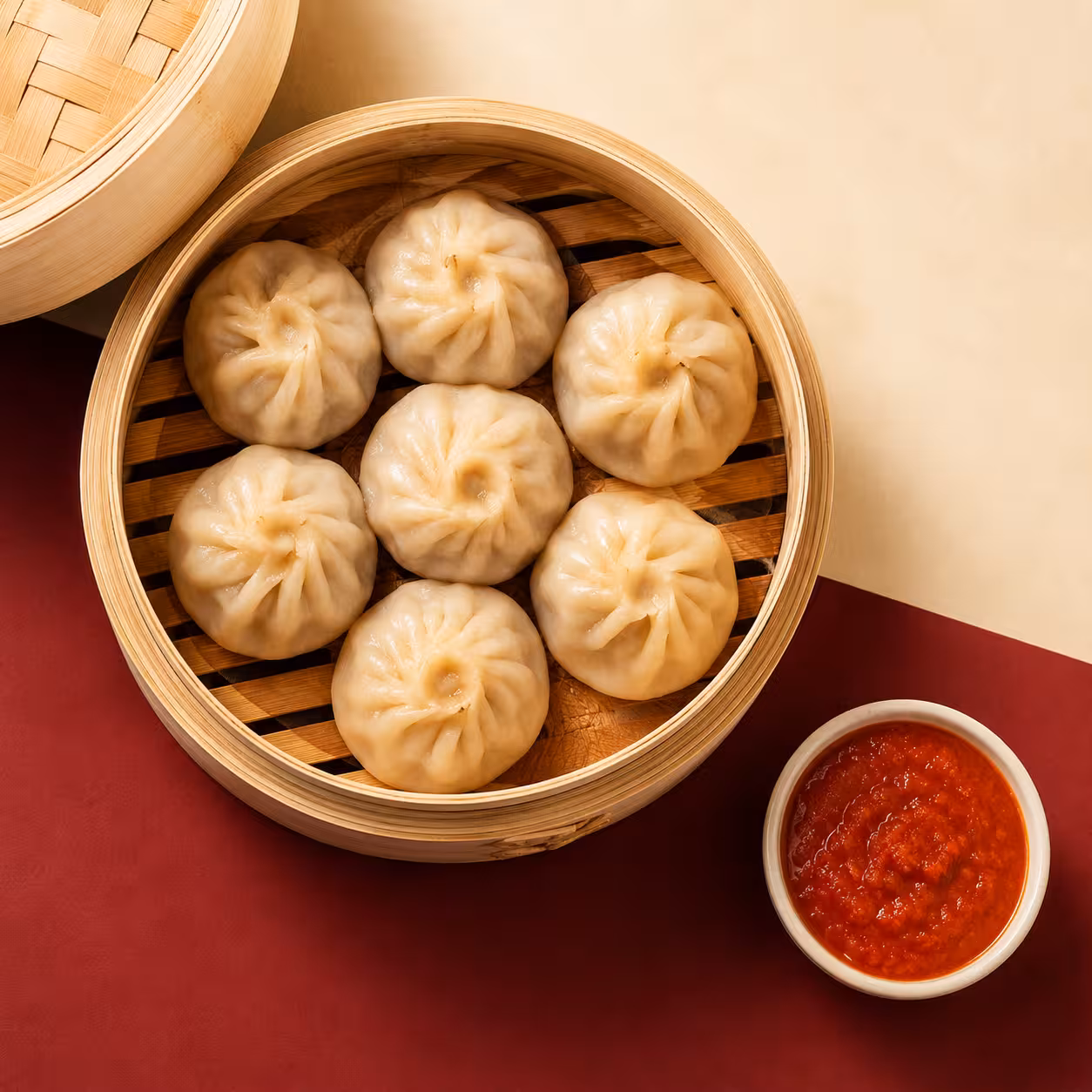 Steamed momo varieties
